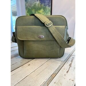 Vintage Royal Traveller Medalist Shoulder Tote Bag Luggage Avocado Green